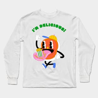 delicious food retro Long Sleeve T-Shirt